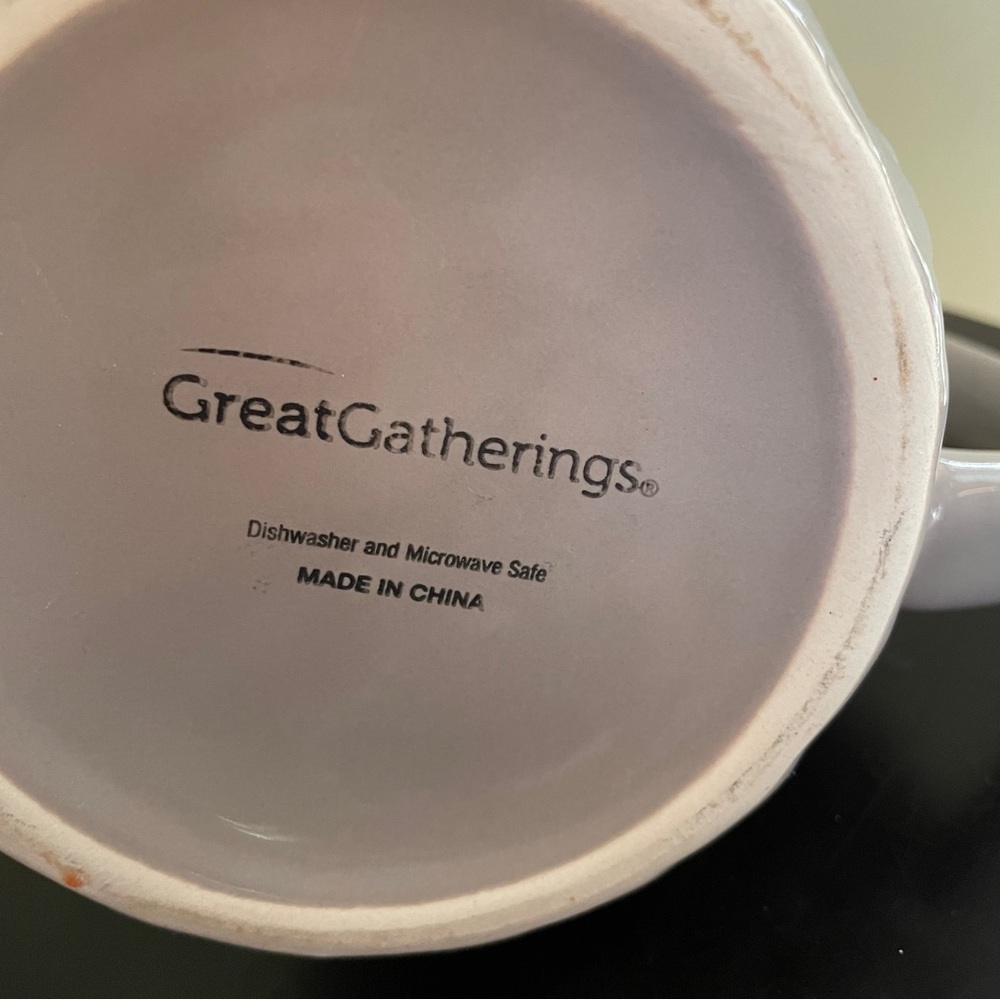 Great Gatherings Owl Gray 3D Ceramic Large Tea Cup Coffee Mug 16 oz - Picture 5 of 5